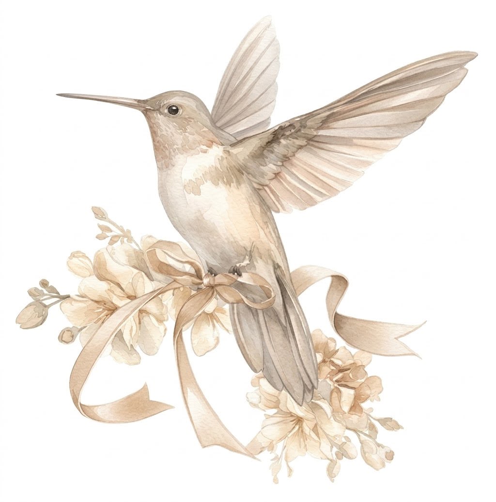 Colibrí en acuarela